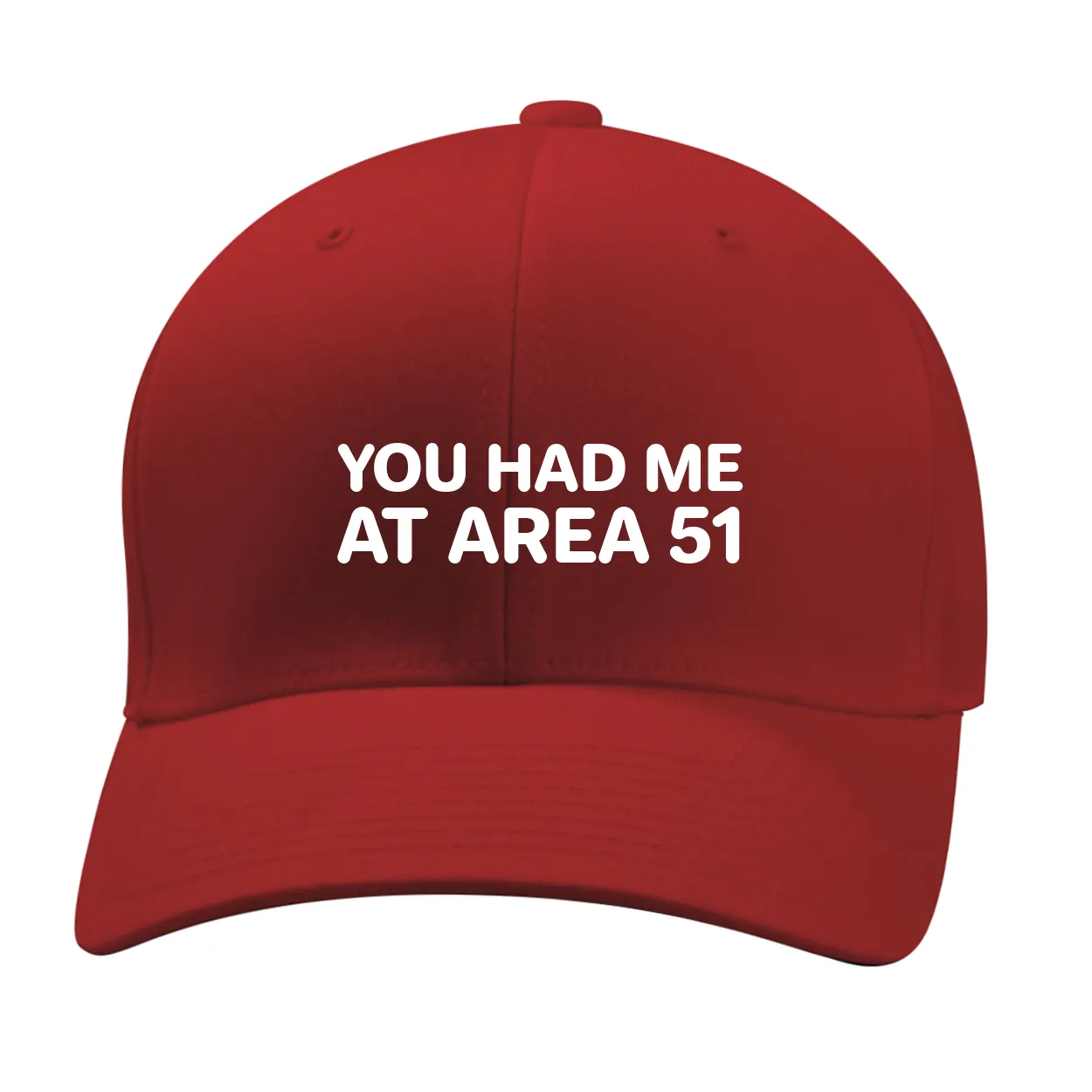 YOU HAD ME
AT AREA 51 Fitted Mid Profile Hat