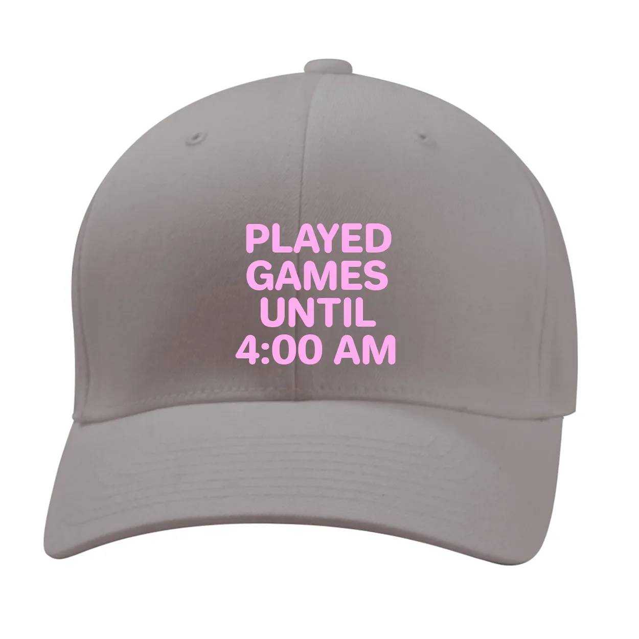 PLAYED
GAMES
UNTIL
4:00 AM Fitted Mid Profile Hat