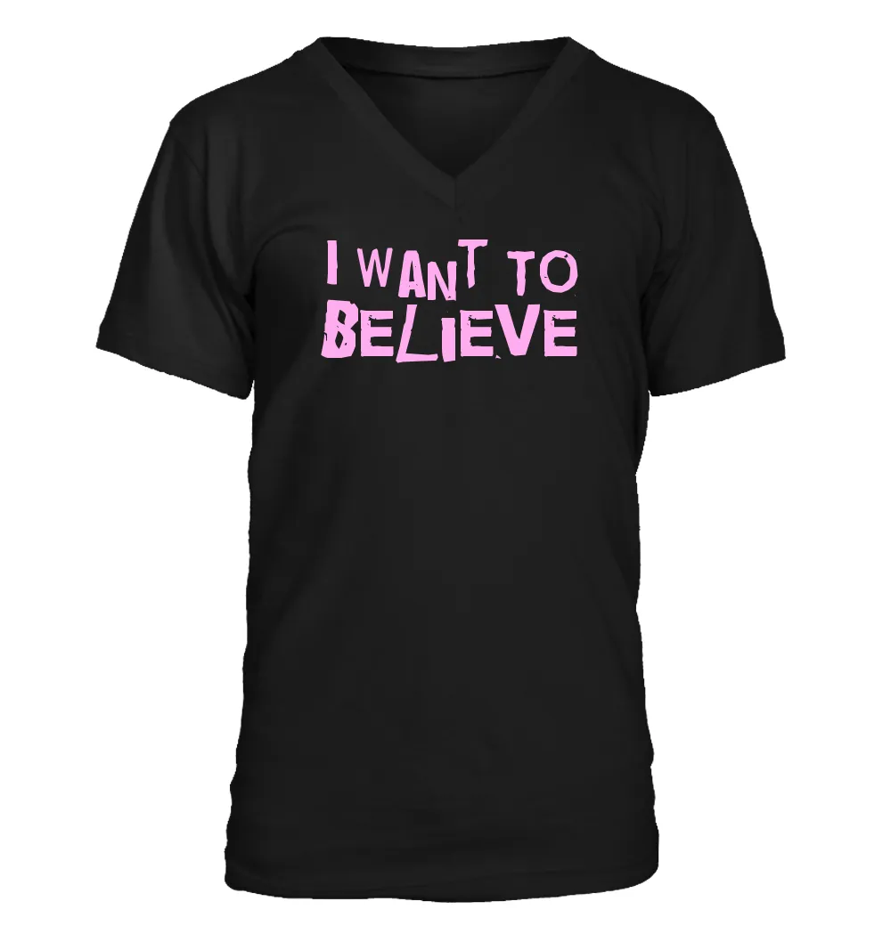 I Want To
Believe Men's V-Neck T-Shirt