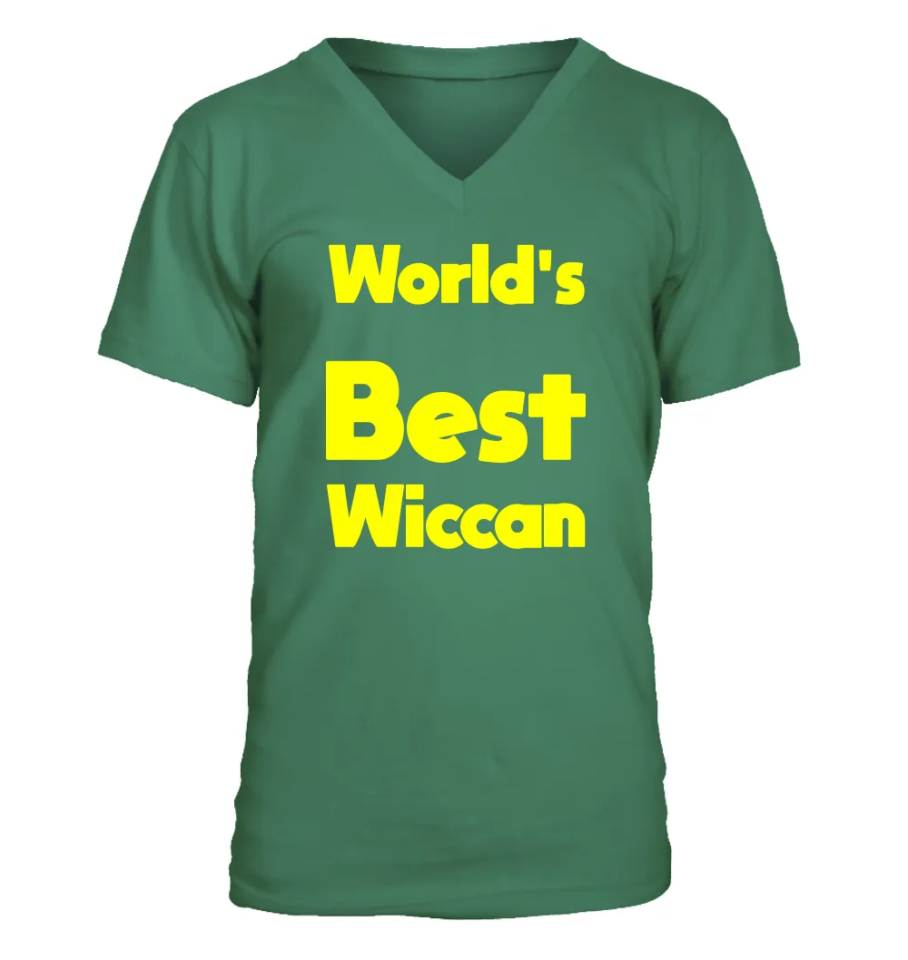 World's
Best
Wiccan Men's V-Neck T-Shirt