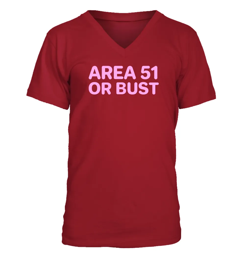 AREA 51
OR BUST Men's V-Neck T-Shirt