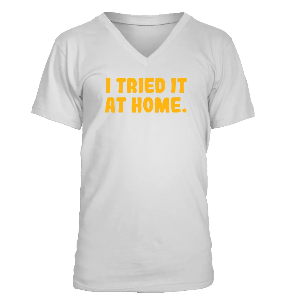 I tried it
at home. Men's V-Neck T-Shirt
