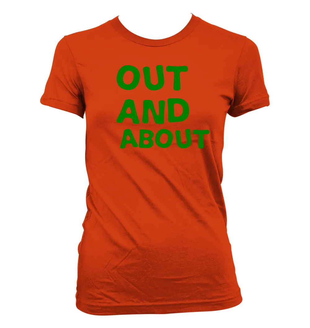 OUT 
and 
ABOUT Women's Jr Cut T-Shirt