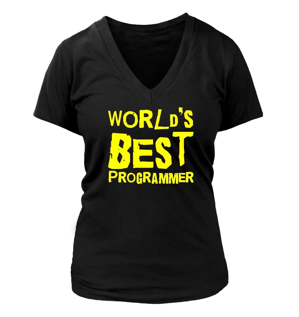 World's
Best
Programmer Women's V-Neck T-Shirt