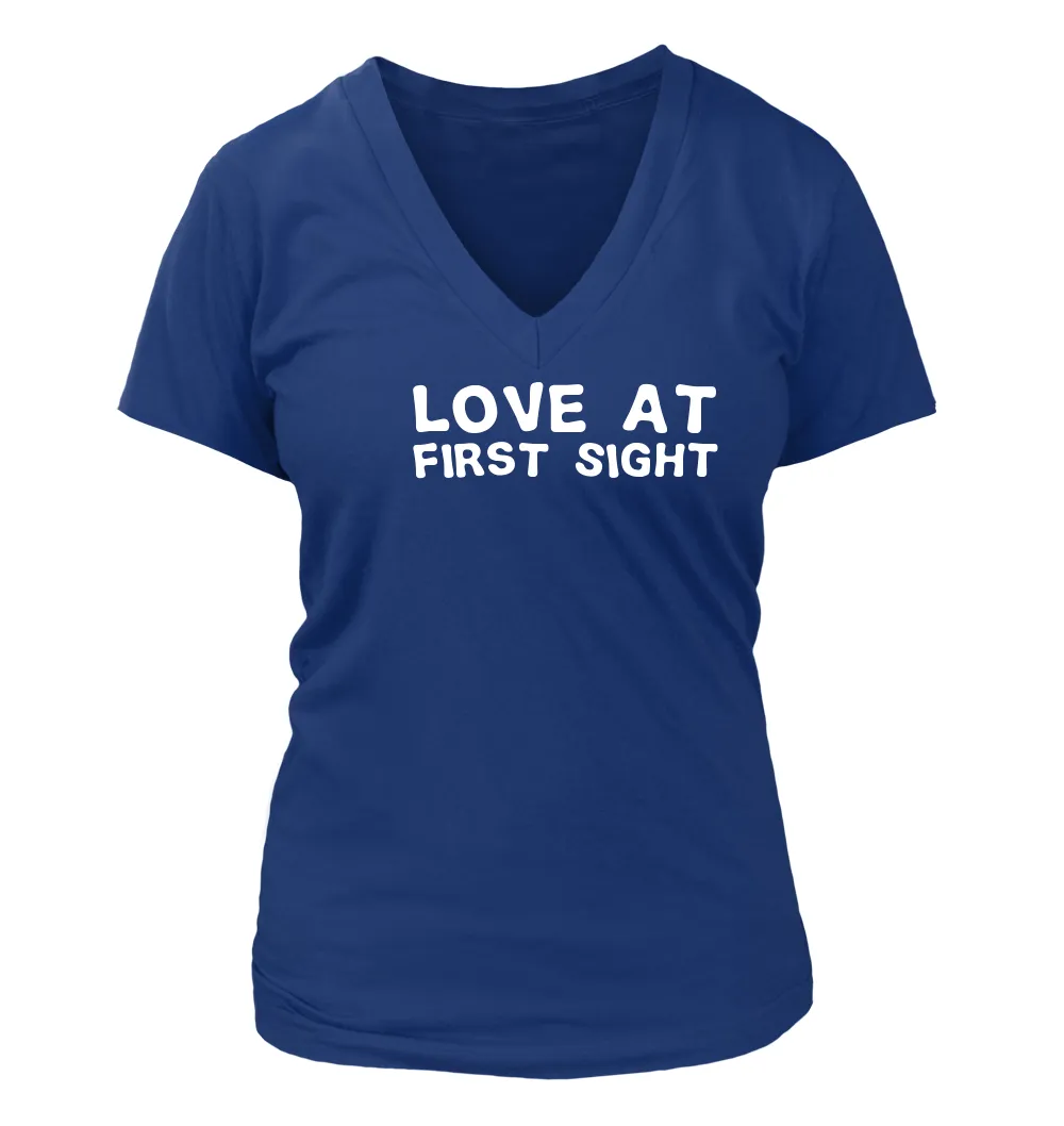 Love at
First Sight Women's V-Neck T-Shirt